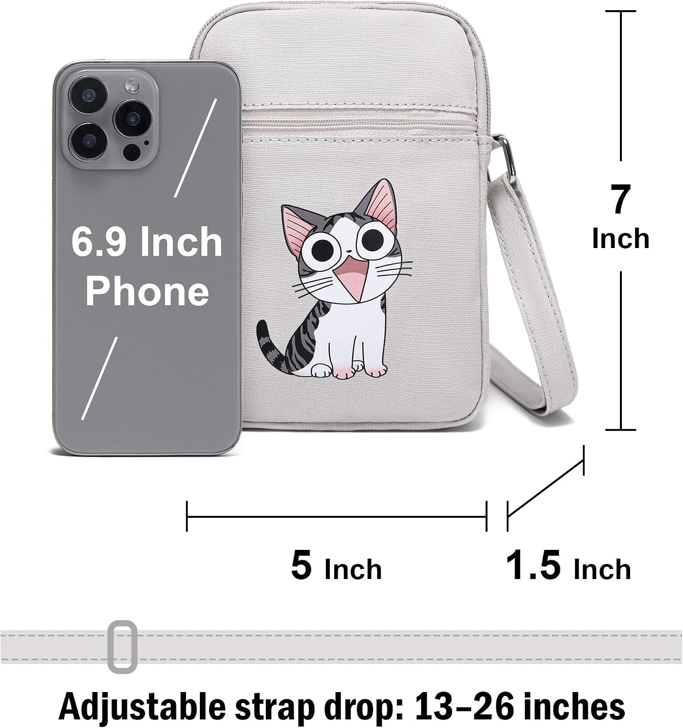 Everyday Mini Crossbody™ – Stylish Canvas Phone Purse for Girls