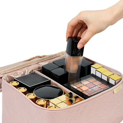 ### Beauty Essentials Travel Case™ – Double-Layer Makeup Organizer for Women