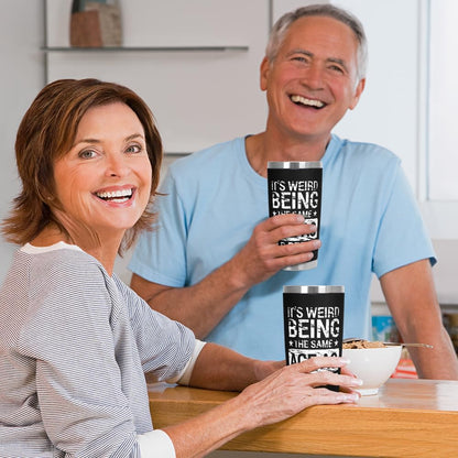 Funny Birthday Tumbler™ – "Weird Being the Same Age as Old People" 20oz Travel Mug