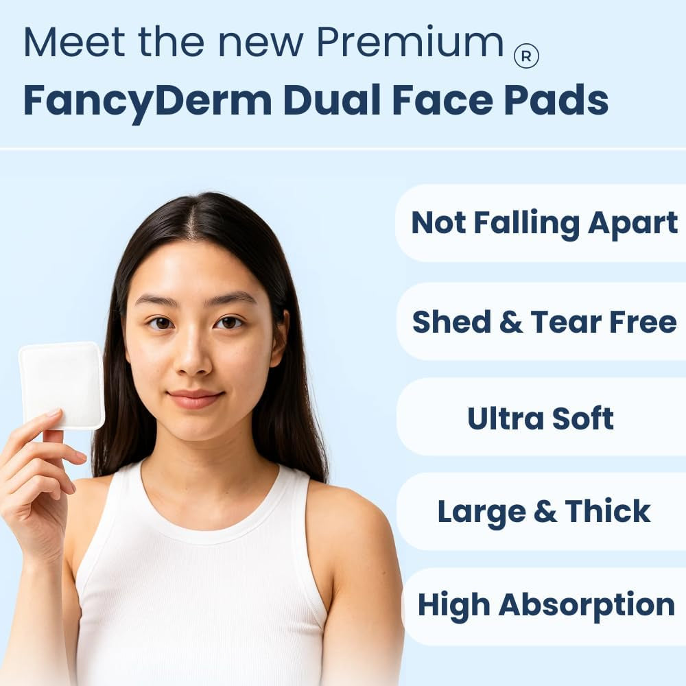 Square Cotton Pads for Face – 80 Count Lint Free Cotton Pads, Large Cotton Makeup Remover Pads for Skincare, 3 Inch (7–7.5 Cm)