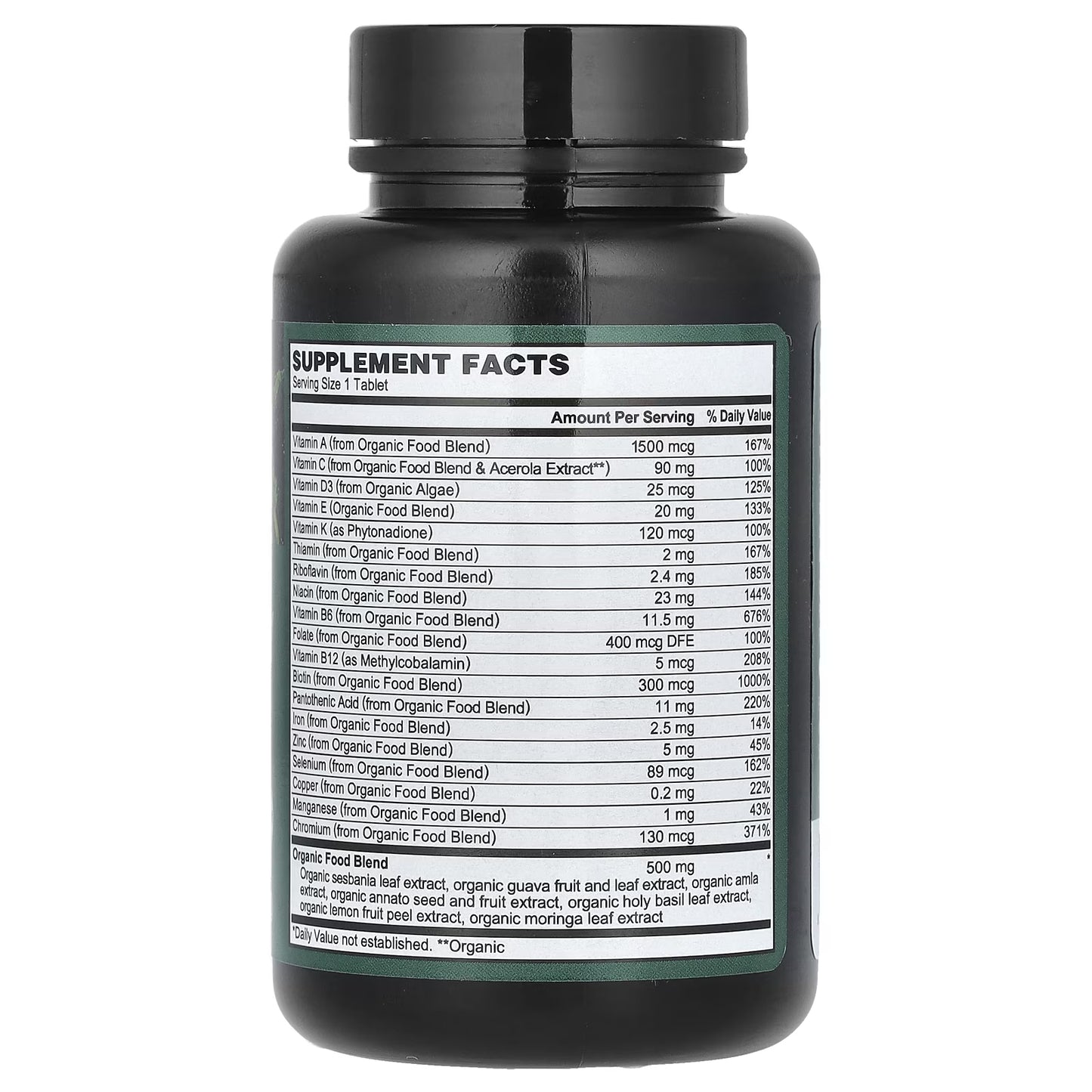 Women'S One-A-Day Multivitamin, Organic Vegan, 30 Vegan Tablet