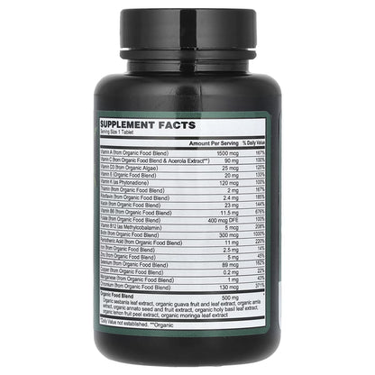 Women'S One-A-Day Multivitamin, Organic Vegan, 30 Vegan Tablet