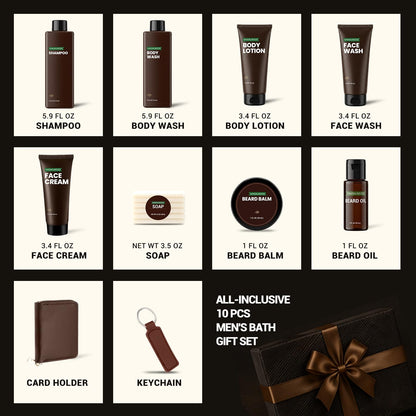 The Ultimate Men's Gift Box™ – 10-Piece Sandalwood Grooming & Relaxation Set
