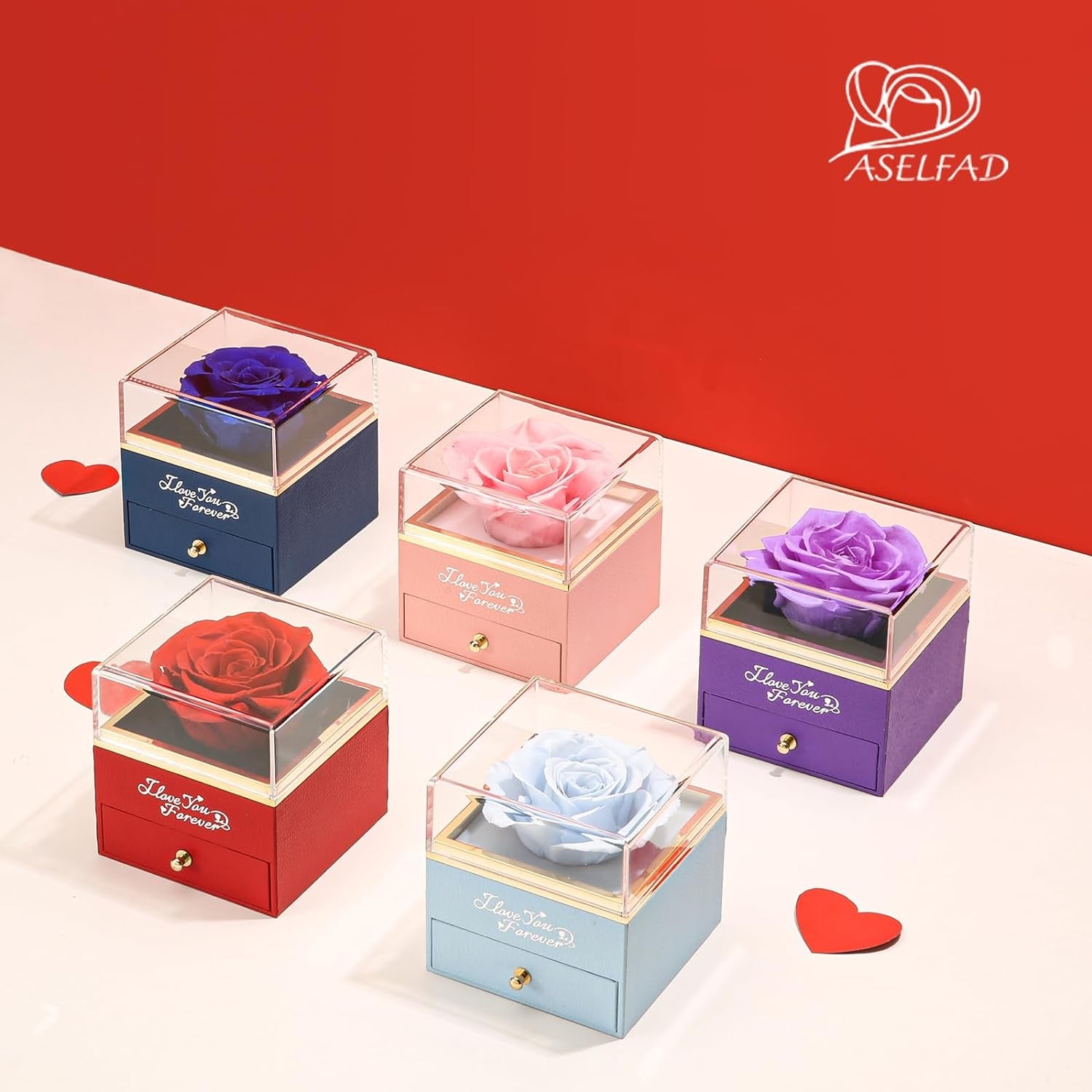  Love That Lasts Forever™ – Real Preserved Rose with Heart Necklace
