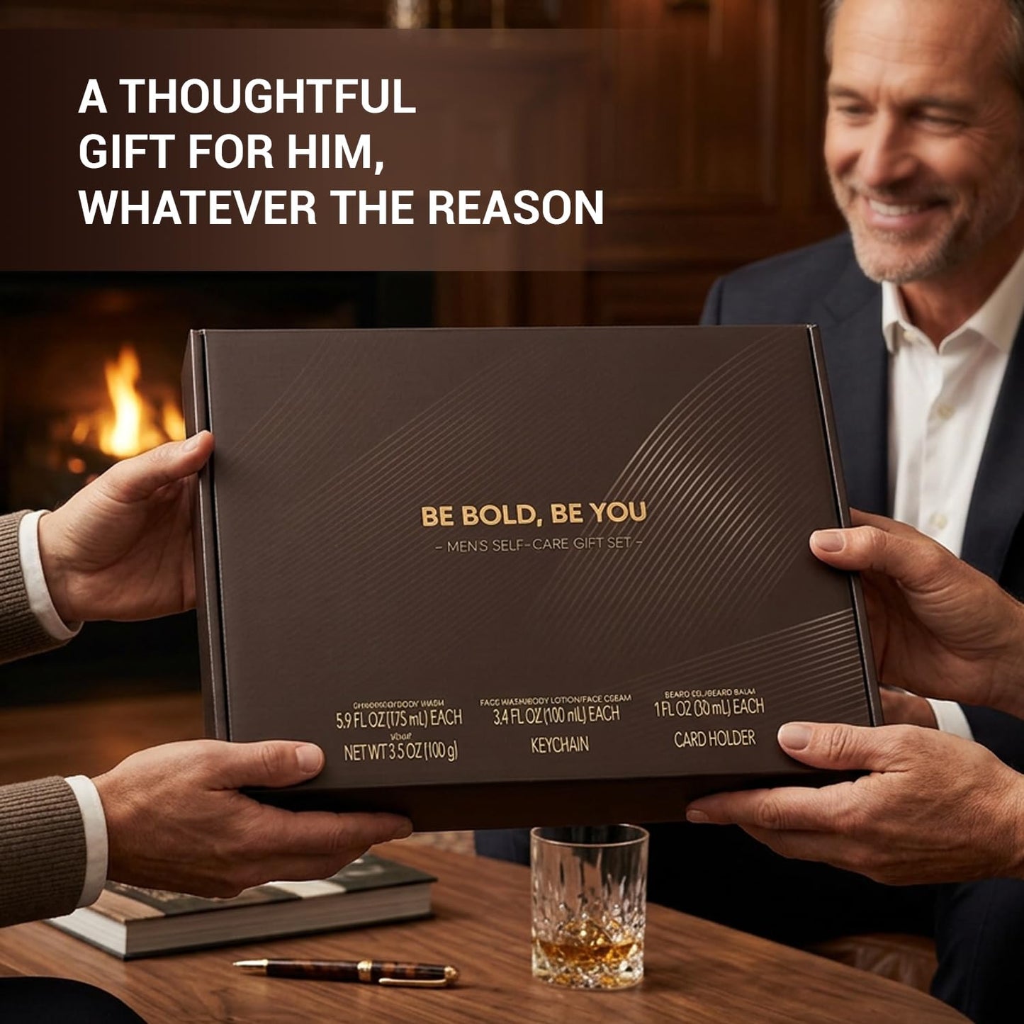 The Ultimate Men's Gift Box™ – 10-Piece Sandalwood Grooming & Relaxation Set