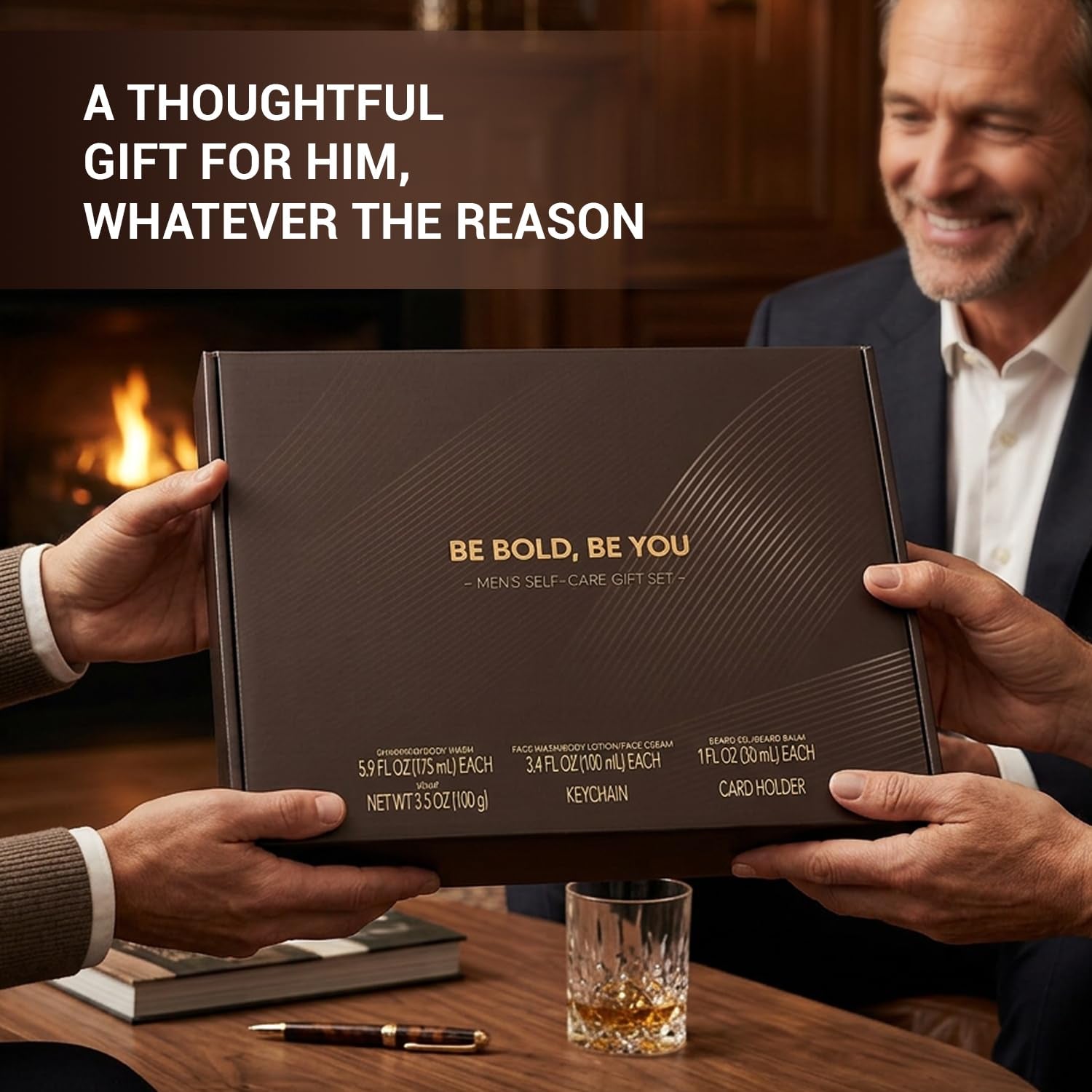 The Ultimate Men's Gift Box™ – 10-Piece Sandalwood Grooming & Relaxation Set