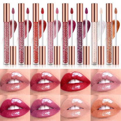 Clear Lip Gloss Lip Plumper Gloss Tinted Glitter Lipgloss Lip Oil Teens Moisturizing High Shine and Vegan Plumping Lip Gloss for Women Girls Long-Lasting Dry Lip Care (01# Clear Shimmer)