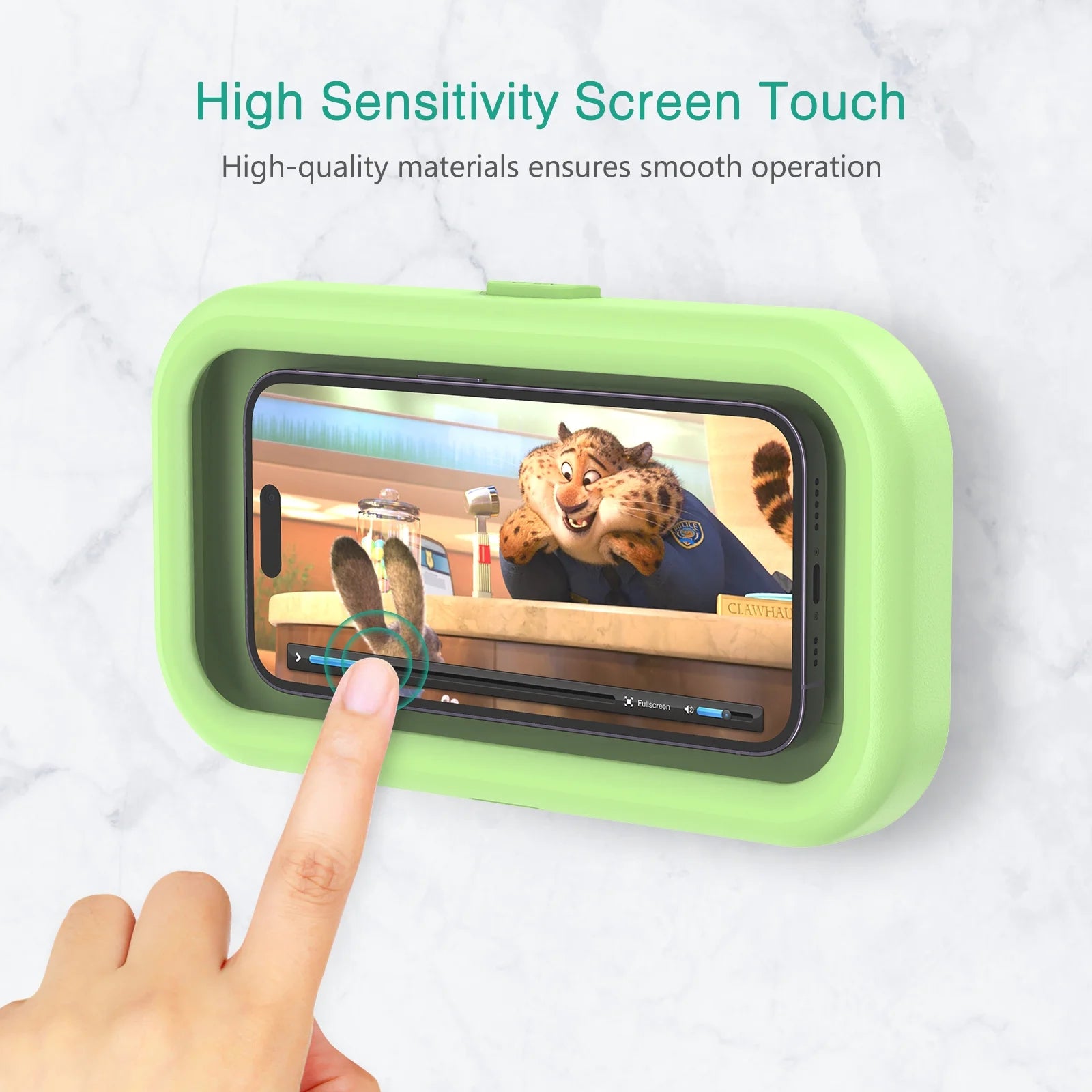 AquaView™ Waterproof Shower Phone Holder – 360° Rotating Hands-Free Screen Mount for Shower, Bath & Kitchen