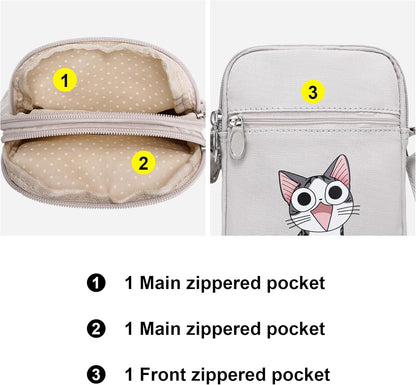 Everyday Mini Crossbody™ – Stylish Canvas Phone Purse for Girls
