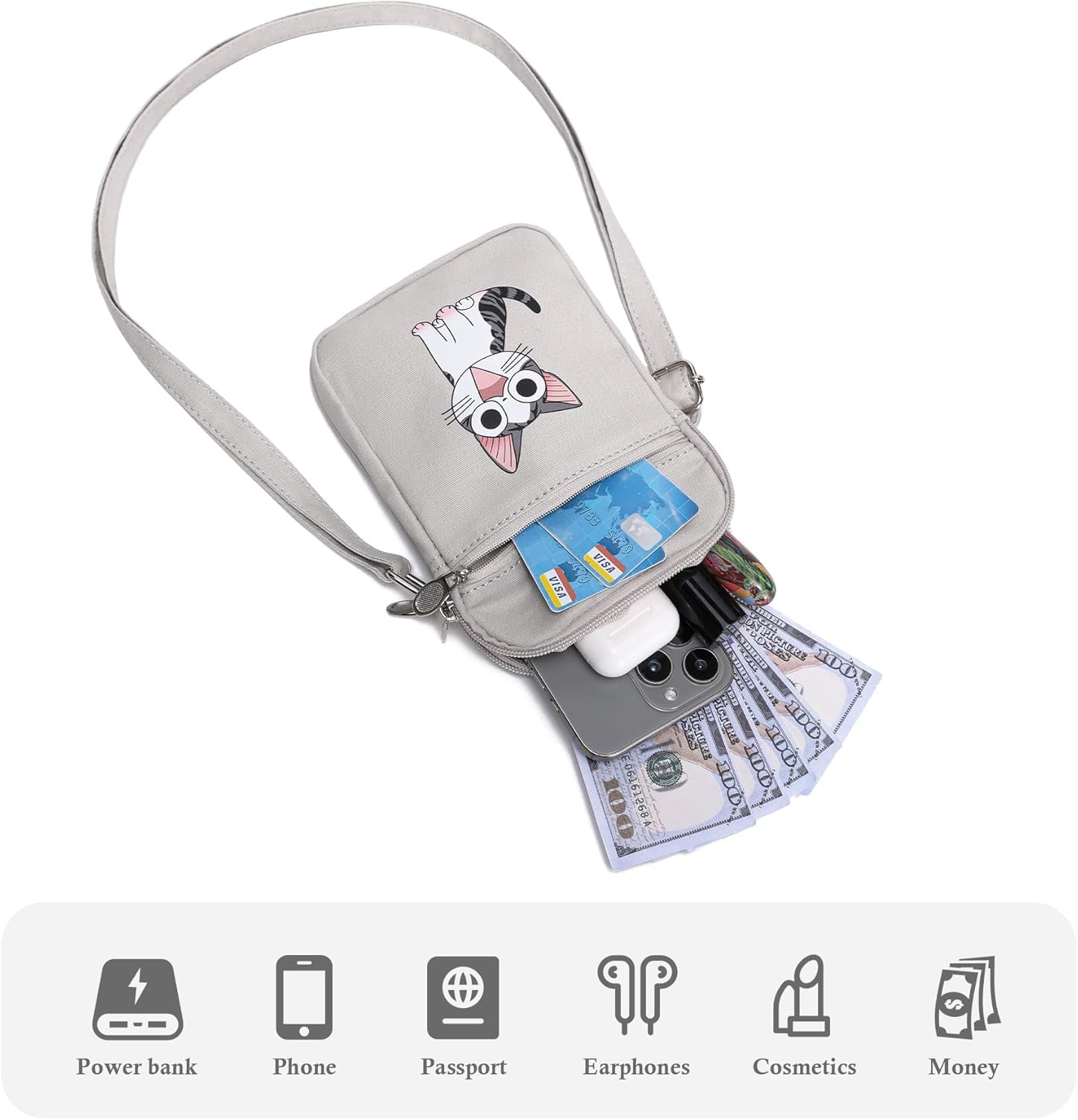 Everyday Mini Crossbody™ – Stylish Canvas Phone Purse for Girls