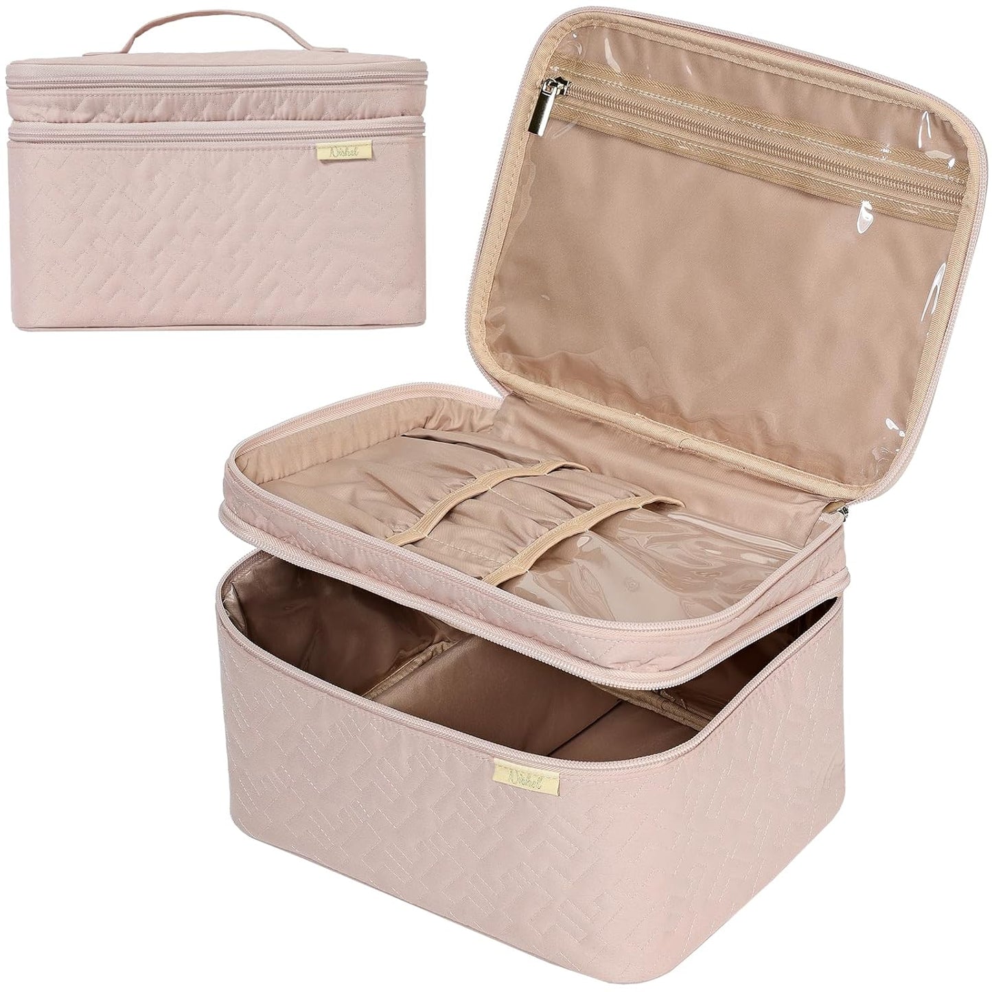 ### Beauty Essentials Travel Case™ – Double-Layer Makeup Organizer for Women