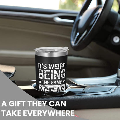 Funny Birthday Tumbler™ – "Weird Being the Same Age as Old People" 20oz Travel Mug