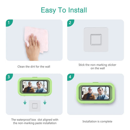 AquaView™ Waterproof Shower Phone Holder – 360° Rotating Hands-Free Screen Mount for Shower, Bath & Kitchen