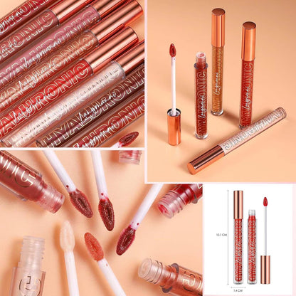 Clear Lip Gloss Lip Plumper Gloss Tinted Glitter Lipgloss Lip Oil Teens Moisturizing High Shine and Vegan Plumping Lip Gloss for Women Girls Long-Lasting Dry Lip Care (01# Clear Shimmer)