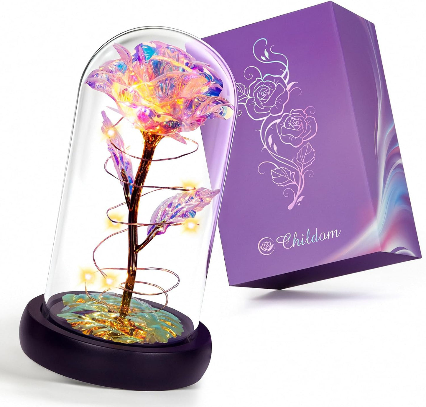Timeless Love Rose™ – LED Glass Dome Flower Gift for Mom & Grandma