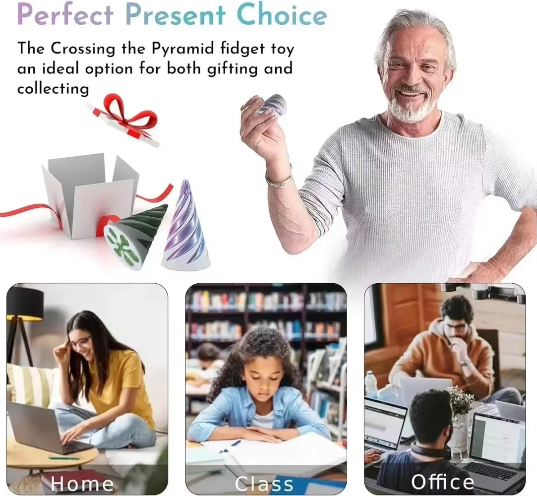 Infinity Helix™ 3D Kinetic Sculpture – Mesmerizing Stress Relief Desk Toy
