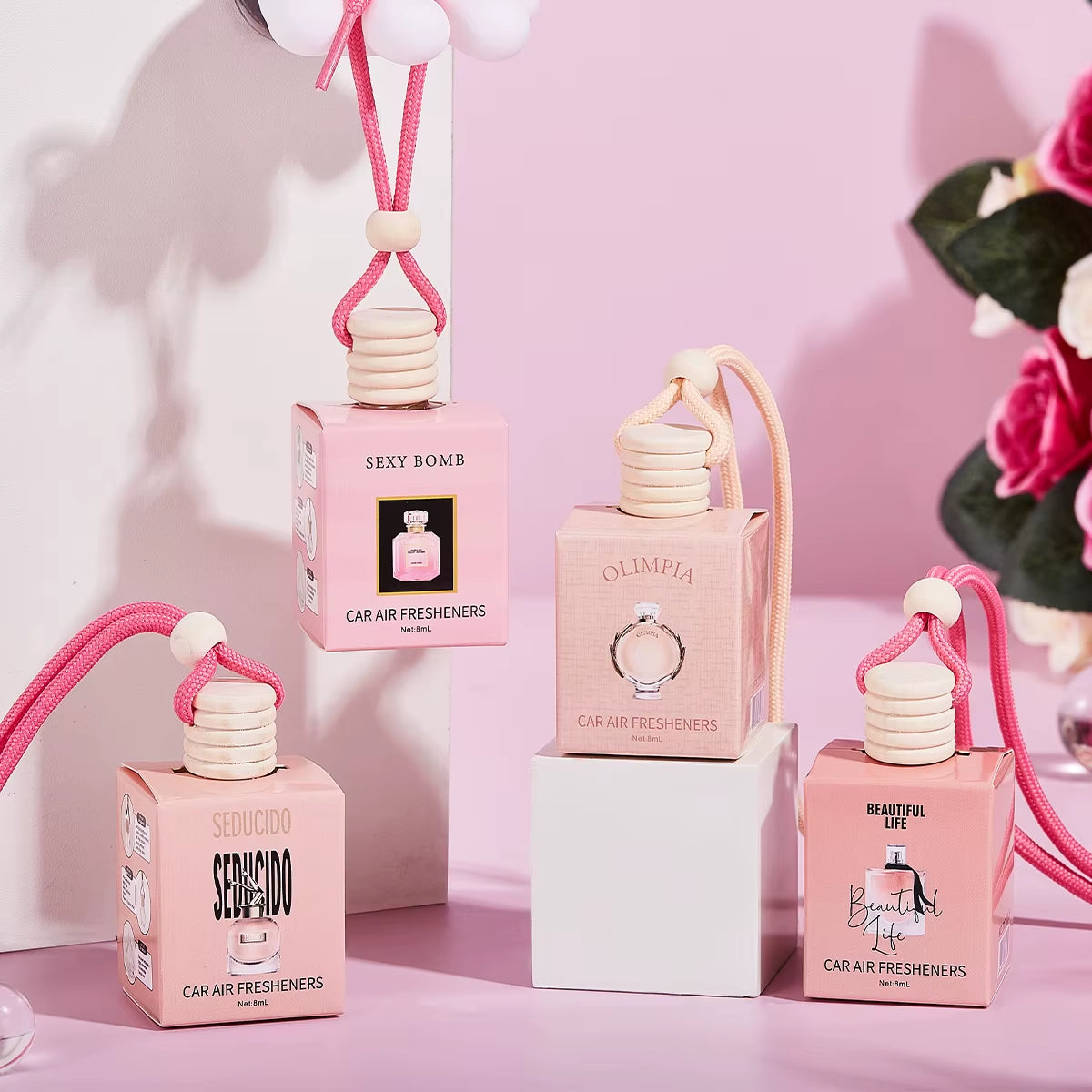 Pink Luxe™ Car Perfume Diffuser – Long-Lasting Freshness & Style for Every Drive