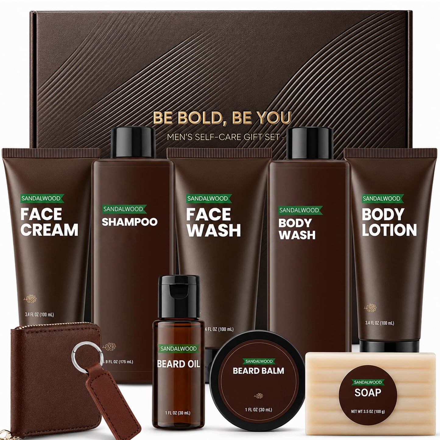 The Ultimate Men's Gift Box™ – 10-Piece Sandalwood Grooming & Relaxation Set